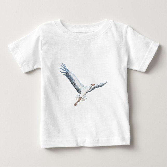 Weißstorch Baby T-shirt (Vorderseite)
