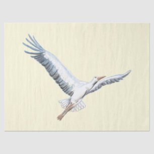Weißstorch-Fliegenpapier Seidenpapier
