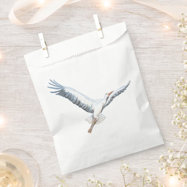 Weißstorch Geschenktütchen (Ausgeschnitten)