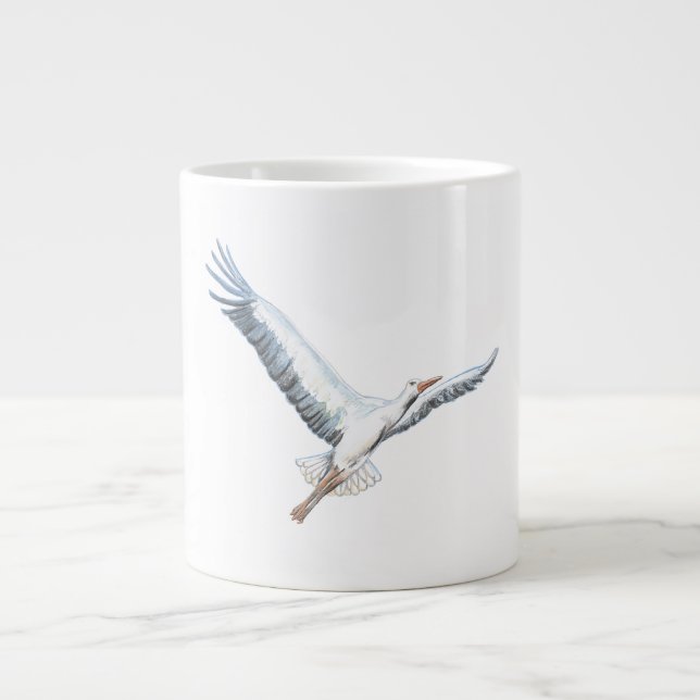 Weißstorch Jumbo-Tasse (Vorderseite)