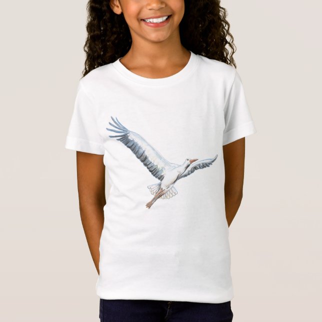 Weißstorch T-Shirt (Vorderseite)
