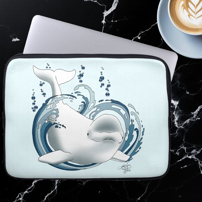 Weißwal Blau Laptopschutzhülle (Von Creator hochgeladen)