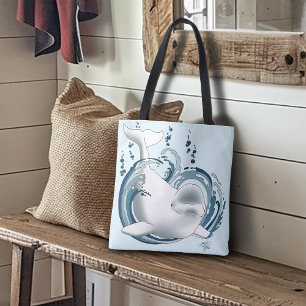 Weißwal Blau Tasche
