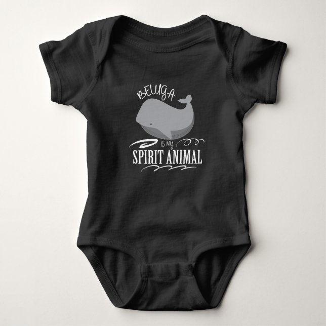 Weißwal ist mein Geist-tierisches süßes Weißwalwal Baby Strampler (Vorderseite)