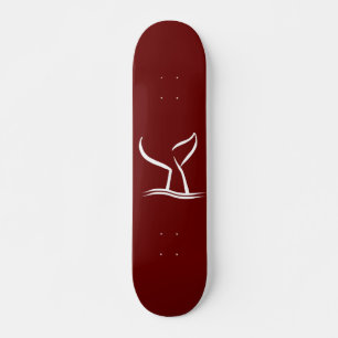 Weißwal Schwanz Dunkelrot Skateboard
