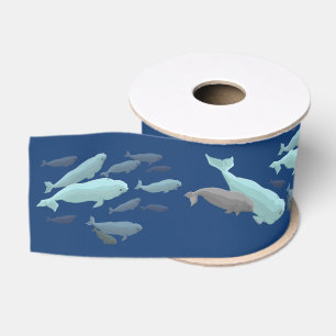 Weißwal-Wal-Band-Papier kundengebundenes Wal-Band Ripsband