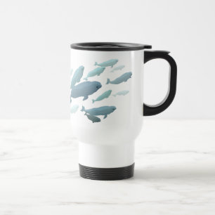 Weißwal-Wal-Kunst-Reise-Tasse Marinelife Reisebecher