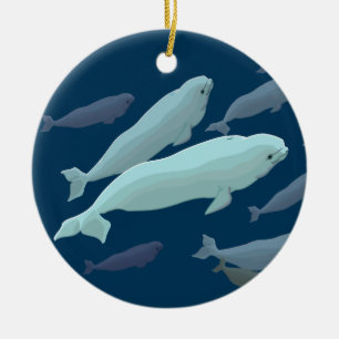 Weißwal-Wal-Verzierungs-personalisierte Keramikornament