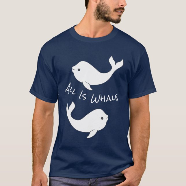 Weißwal-Wal-Wortspiel-T - Shirt (Vorderseite)