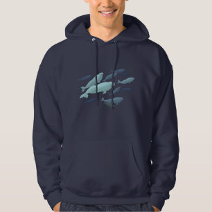 Weißwal-Walhoodie-niedliche Wal-Kunst-UnisexShirts Hoodie