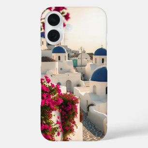 Weißwaschbecken, griechische Insel Santorini mit b iPhone 16 Hülle