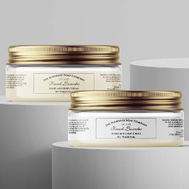 Weißwasserdichte Kosmetikmarke 1" x 7" Aufkleber