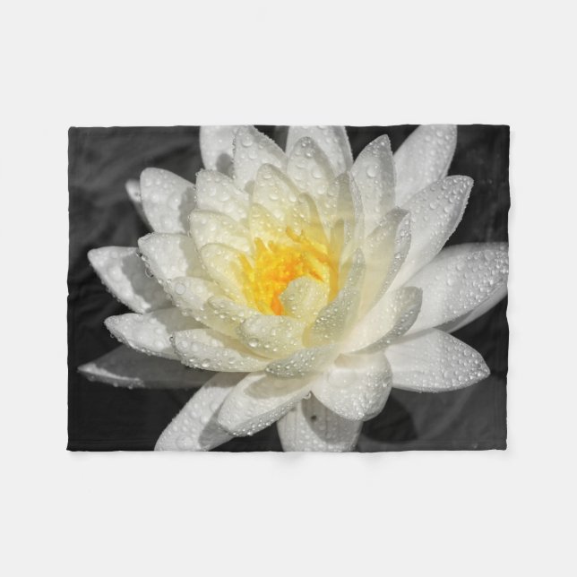 Weißwasserlily-Fotografie Fleecedecke (Vorderseite (Horizontal))