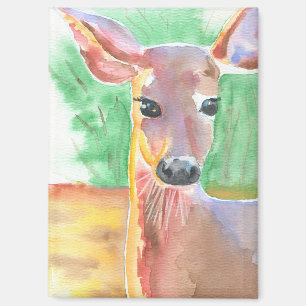 Weißwedelhirsch-Aquarell Magnet