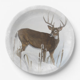 Weißwedelhirsch Pappteller