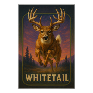 Weißwedelhirsch-Plakat Poster