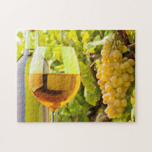 Weißwein und Trauben