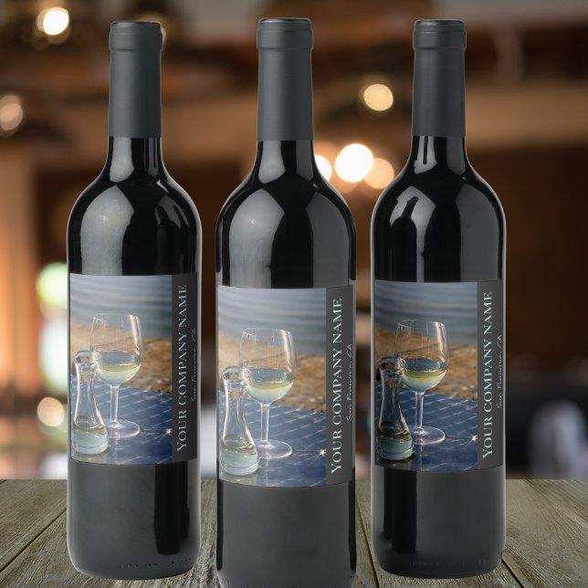 Weißweindekoration für Weingeschäfte, Bar oder Wei Weinetikett (Von Creator hochgeladen)