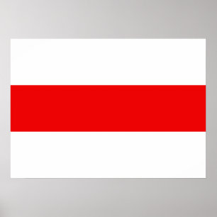 Weißweiße Revolution der weißrussischen Protestfla Poster