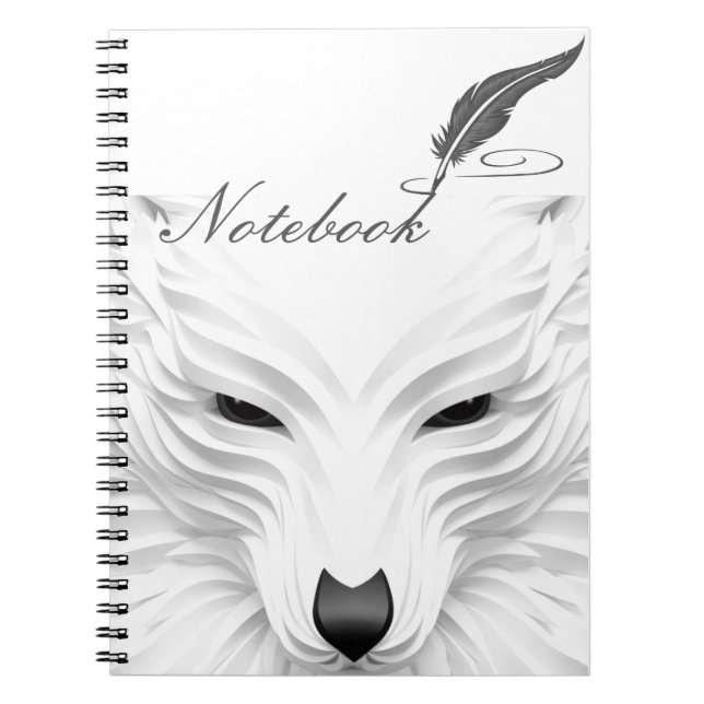 Weißwolf-Notebook Notizblock (Vorderseite)