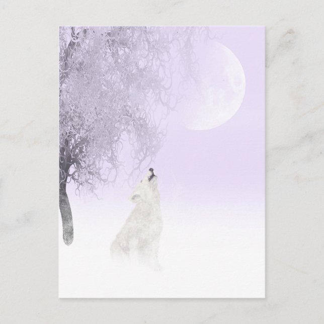 Weißwolf Postkarte (Vorderseite)