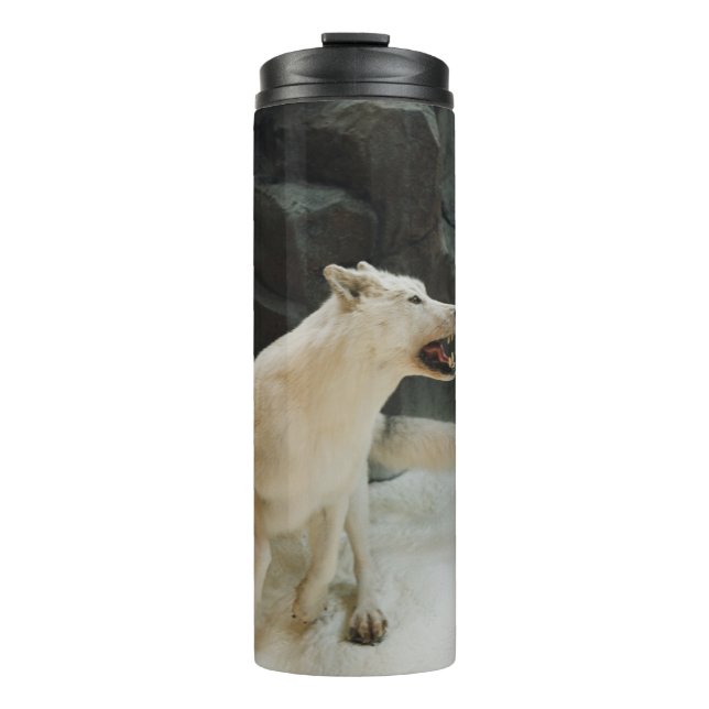 Weißwolf Thermosbecher (Vorderseite)