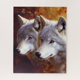 Weißwölfe Portrait Puzzle