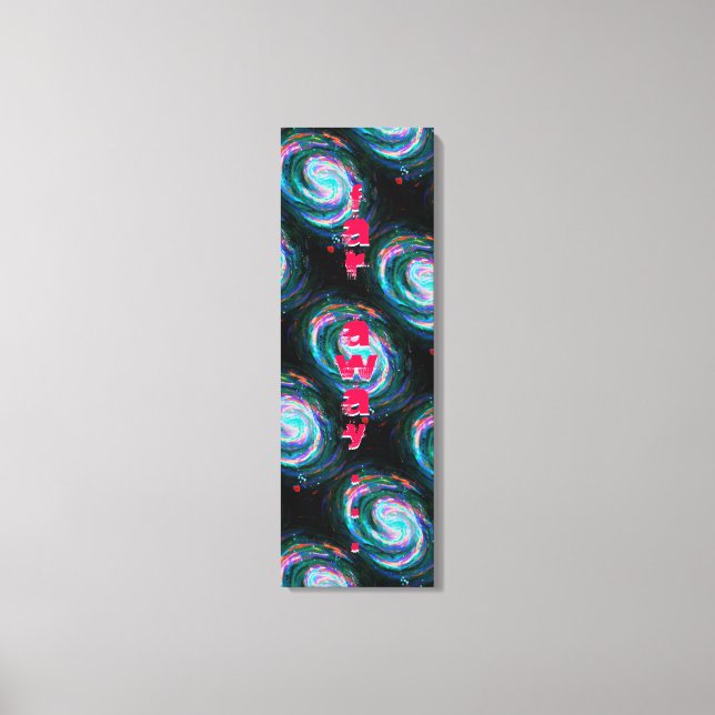 Weit entfernt grüne Spiralgalaxien im Weltraum Leinwanddruck (Vorderseite)