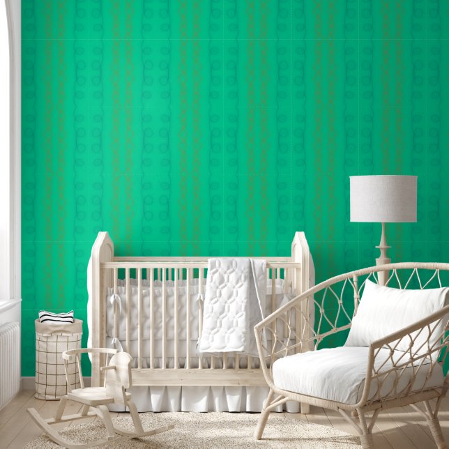 Weit gehende vertikale Linien auf grünem Hintergru Tapete (Kinder)