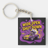 Weit offen oder geschlossen Lustiges Drag-Racing-A