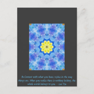 Weit östlich Inspirierte Kunst mit Lao Tzu Life Zi Postkarte