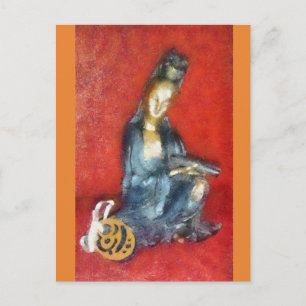 Weit reichende Meditation Postkarte