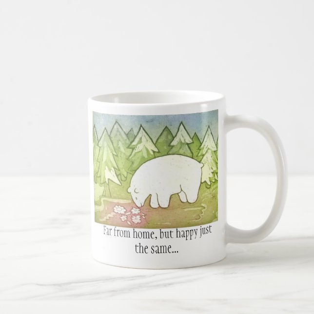 Weit von Seite des Zuhause 1 Kaffeetasse (Rechts)