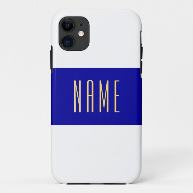 Weite blaue Streifen der Nautik Case-Mate iPhone Hülle (Rückseite)
