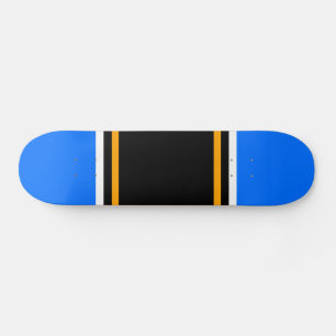 Weite, Schwarz-weiße, hellblaue Streifen Skateboard