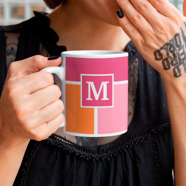 Weite Streifen mit Monogramm Kaffeetasse (Von Creator hochgeladen)