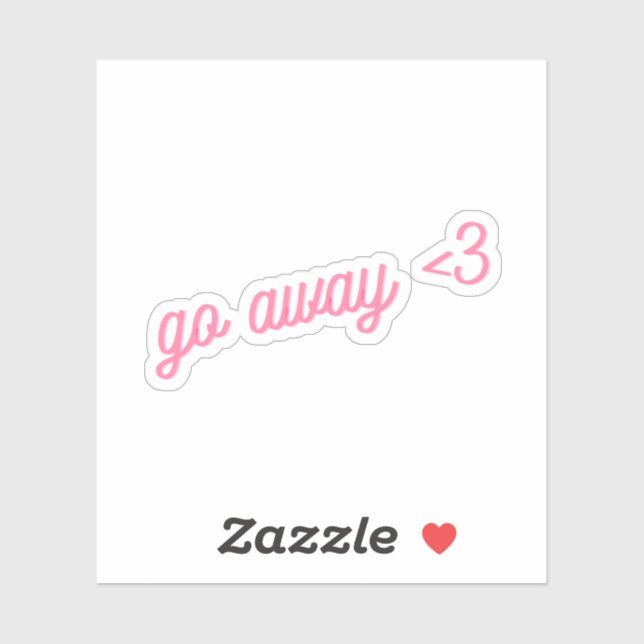 Weiter <3 | Pink Funny Introvertiert Cursive Herz Aufkleber (Blatt)