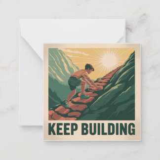 Weiter aufbauen mitteilungskarte