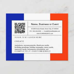 weiter entwickelter QR Code: Frankreich Einladungspostkarte