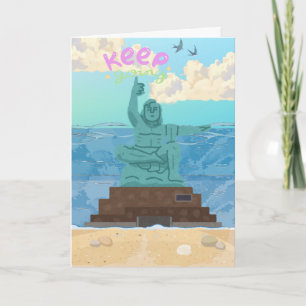Weiter gehts Nagasaki-Friedensstatue Süße Illustra Karte
