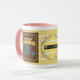 Weiter geht's – Personalisierter motivierender Blu Tasse