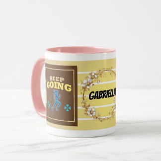 Weiter geht's – Personalisierter motivierender Blu Tasse