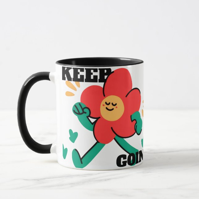 Weiter machen – Positive Motivation  Tasse (Links)