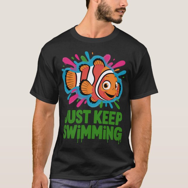 Weiter schwimmen T-Shirt (Vorderseite)