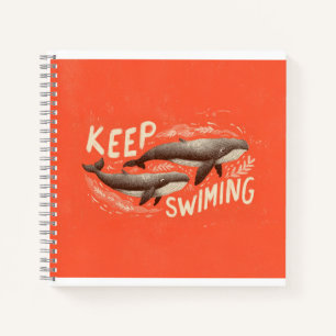 Weiter Schwimmen Wale Notizbuch
