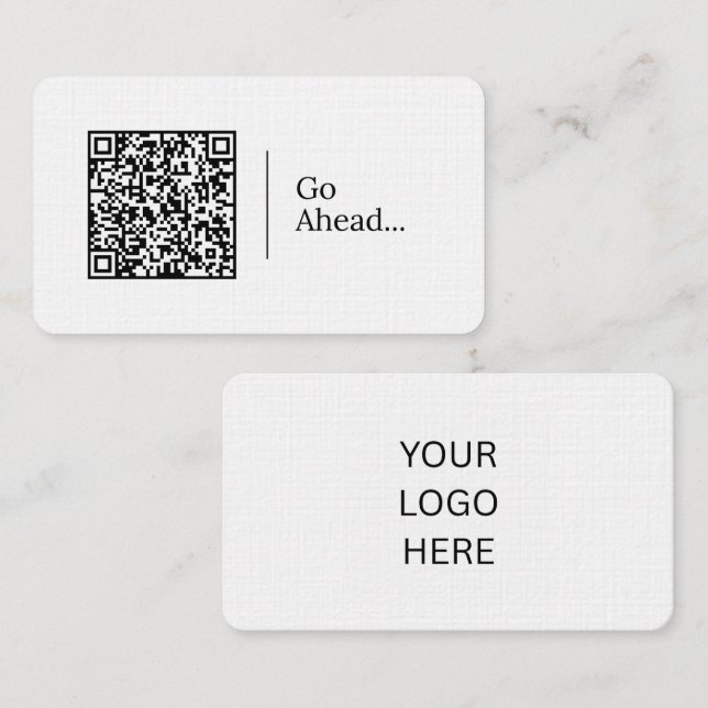 Weiter so... | Anpassbarer QR-Code und Logo Visitenkarte (Vorne/Hinten)