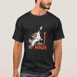 Weiter Springen Hunde Motivation Frisbee Bahn T-Shirt