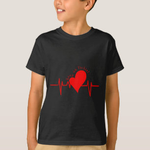 Weiter Ticken! Ekg Herzschlag Kuh Ventil Herz Pati T-Shirt