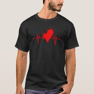 Weiter Ticken Ekg Herzschlag Kuh Ventil Herz Patie T-Shirt