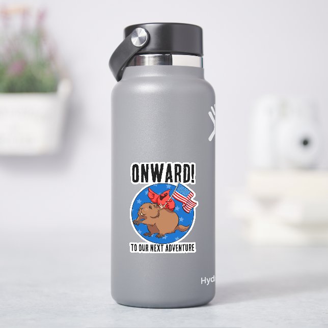 Weiter zu unserem nächsten Abenteuer Funny Red Kar Aufkleber (HydroFlask)